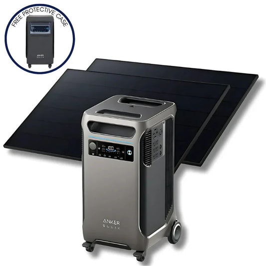 Anker SOLIX F3800 Solar Generator + 2× 410W Rigid Solar Panels (With a Free Anker SOLIX F3800 Protective Cover Bag)