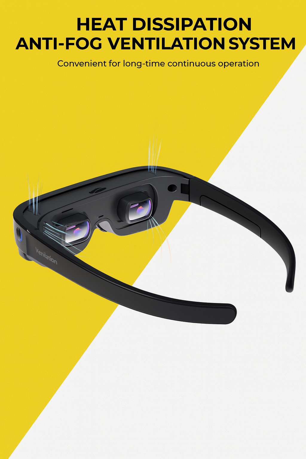 CORNMI NeoVista X7 Lite Smart 3D Head-Mounted Display – 800” Virtual Screen – 1080p Micro-OLED – 60 Hz – 750 nits – USB-C – Lightweight 8 oz – Black