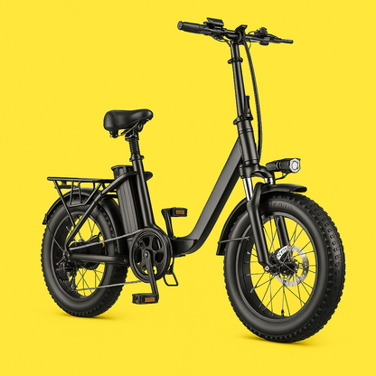 Foldable Electric City Bike – 750W Motor, 52V 13Ah Battery, 20” Fat Tires, Step-Thru Utility E-Bike (Upgraded 2.0 Version) by Swag House Store