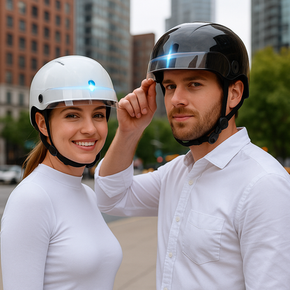 High-Tech Motorcycle Helmet with Bluetooth Connectivity and Motion Cameras by Doba