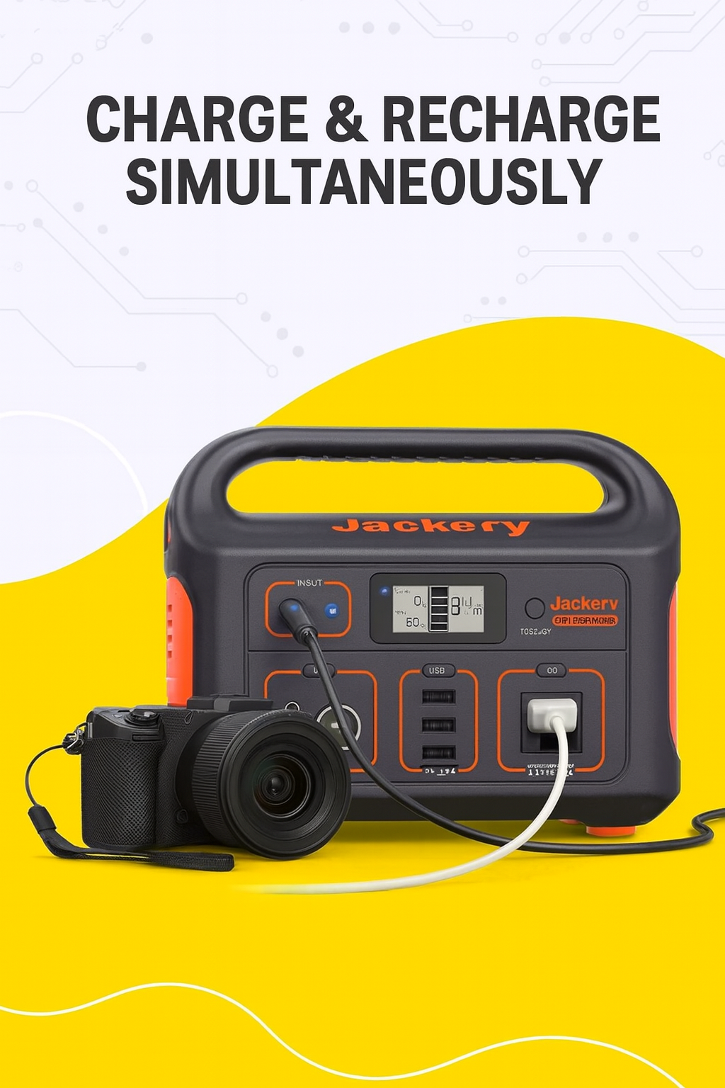 Jackery Explorer 500 Portable Power Station – 518 Wh | 500 W Output | Lightweight Solar Generator
