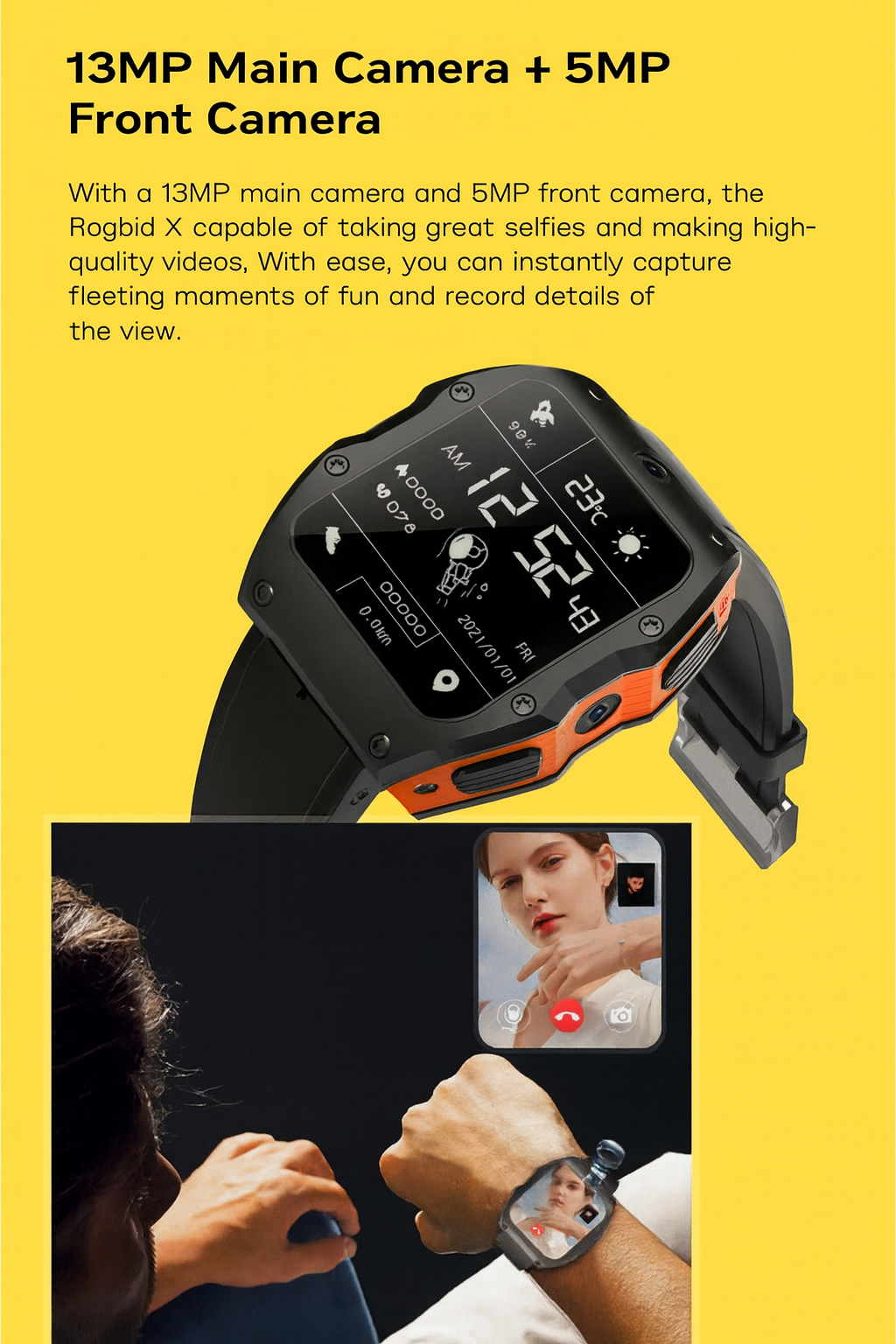 Rugged 4G LTE Smartwatch – Adventure Meets Luxury Design