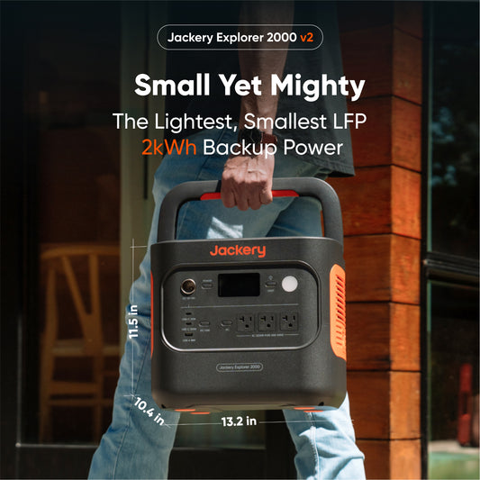 Jackery Explorer 2000 v2 Portable Power Station – 2042Wh | 2200W Output | LiFePO₄ Battery | Fast Recharge by Swag House Store