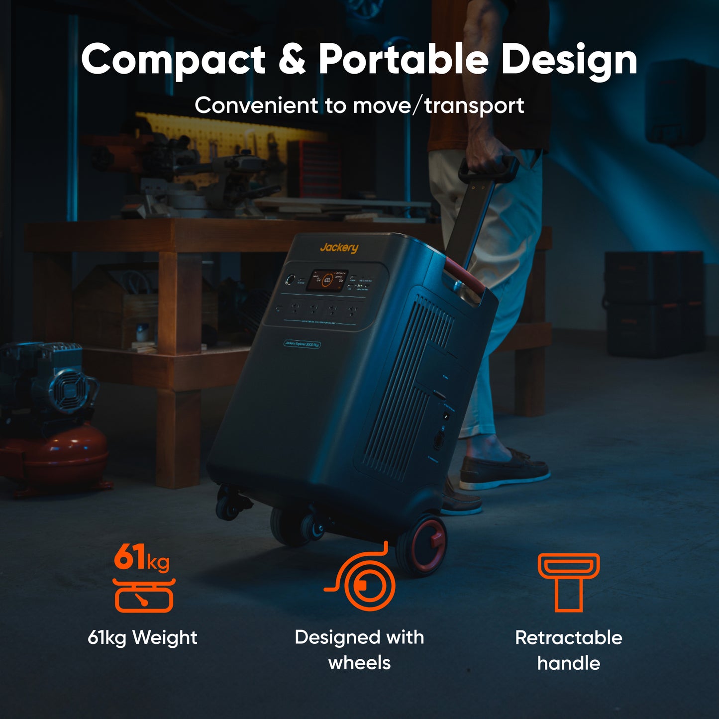 Jackery E5000 Plus Home Backup System – 10.1 kWh (E5000 Plus + Expansion Battery Pack, Optional Smart Transfer Switch)