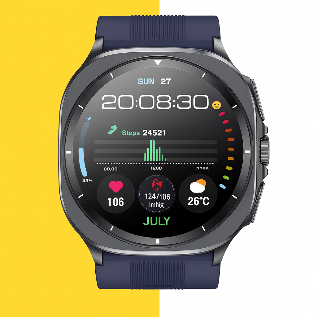 Smart Health Management Watch – ECG + Blood Pressure + NFC