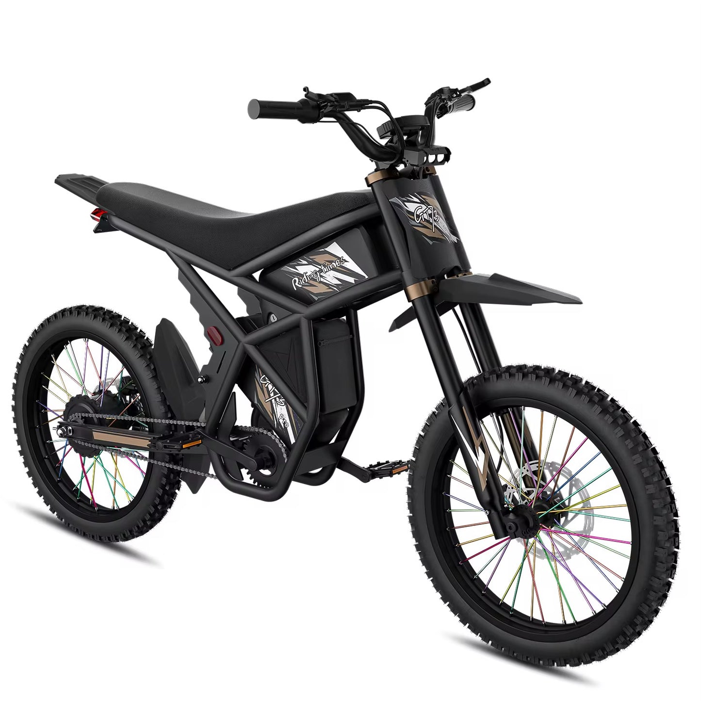 Mountain Beast GT73 Pro – Dual-Battery 3000W Fat Tire Electric Dirt Bike (Up to 180-Mile Range)