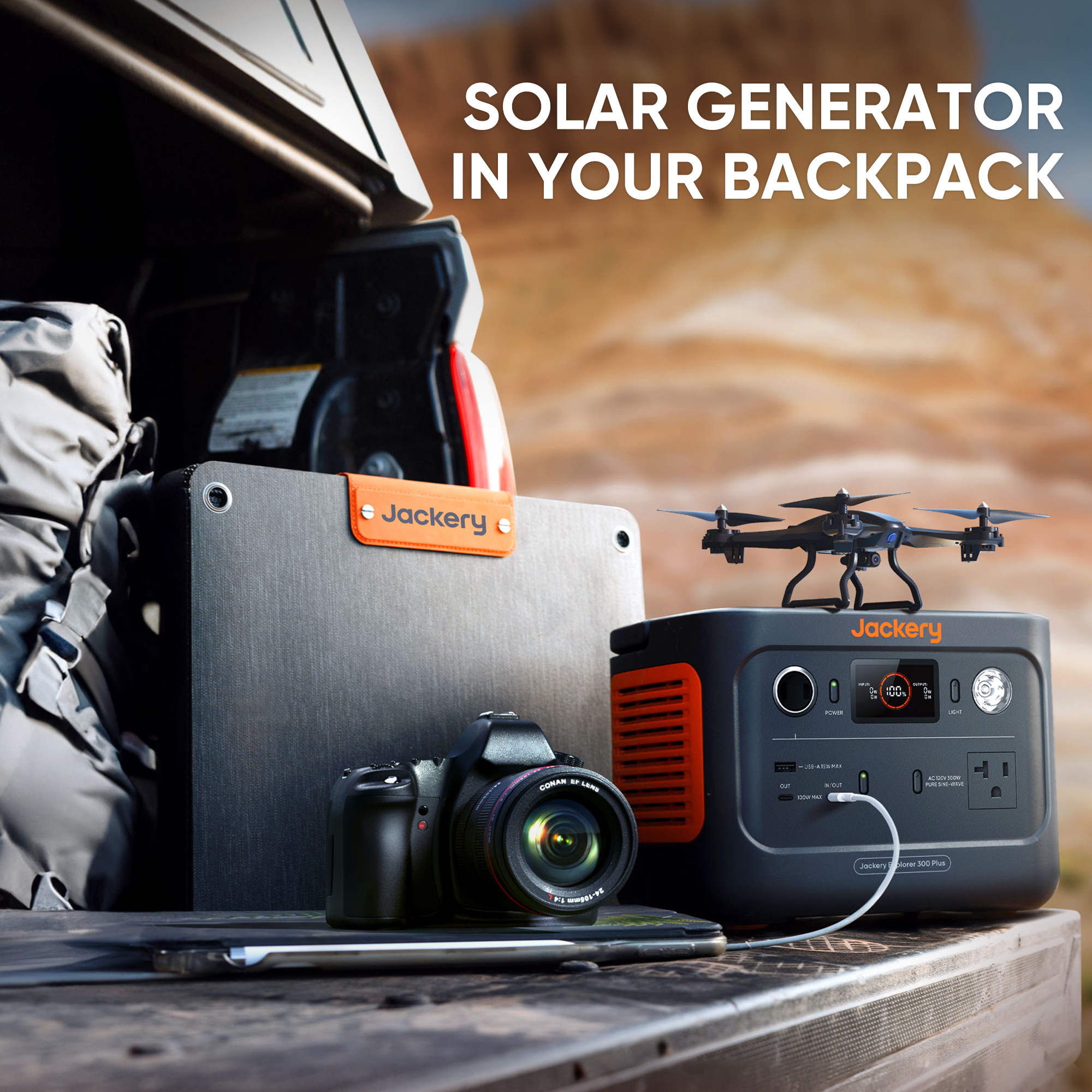 Jackery Explorer 300 Plus Portable Power Station – 288 Wh | 300 W Output | LiFePO₄ Battery