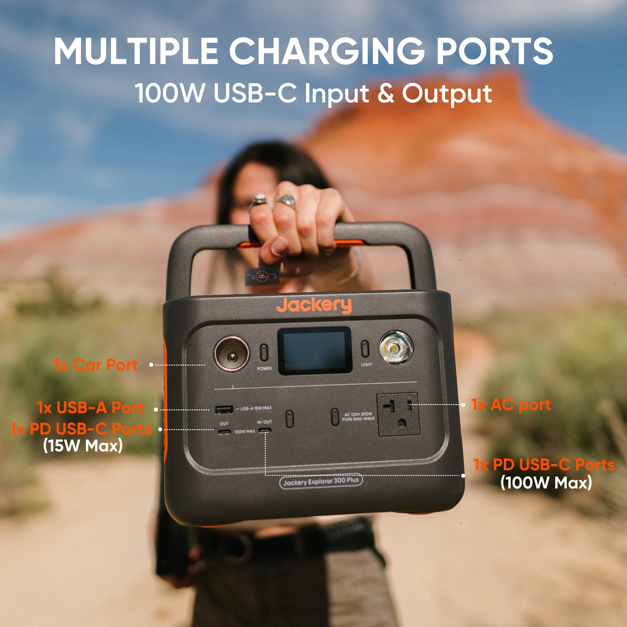 Jackery Explorer 300 Plus Portable Power Station – 288 Wh | 300 W Output | LiFePO₄ Battery