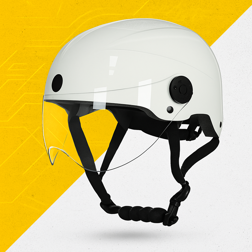 High-Tech Motorcycle Helmet with Bluetooth Connectivity and Motion Cameras by Doba