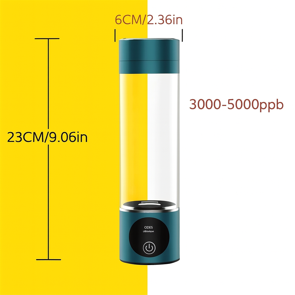 Hydrogen-Rich Water Bottle 260 ml – High-Pressure Electrolysis Cup with OLED Display and Anti-Oxidation Benefits