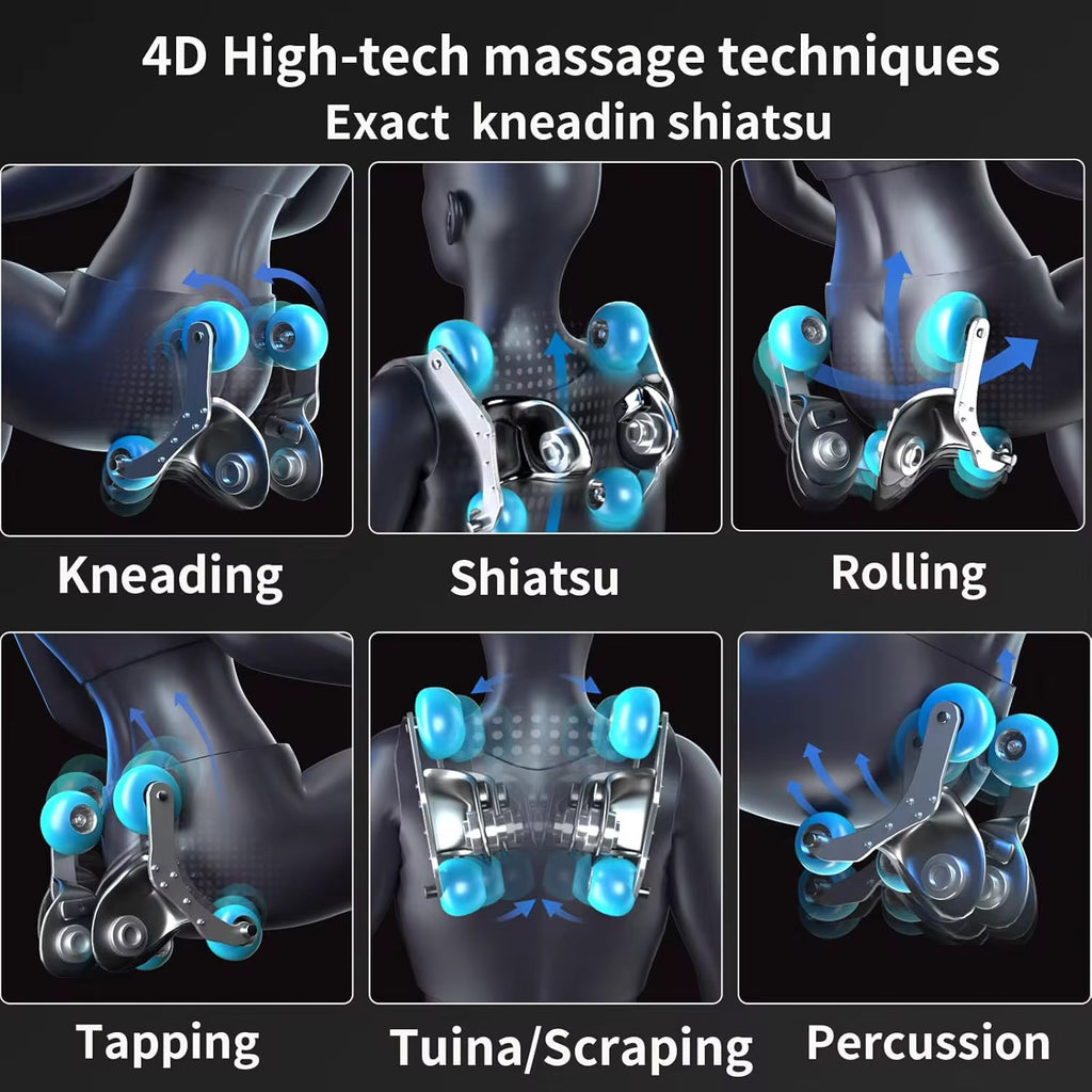Zero Gravity 4D Massage Chair with AI Features, Thai Stretching & Bluetooth