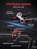 S8 Dual Motor Fat-Tire Electric Bike – 2000W Power, 31 MPH, 37 Mile Range