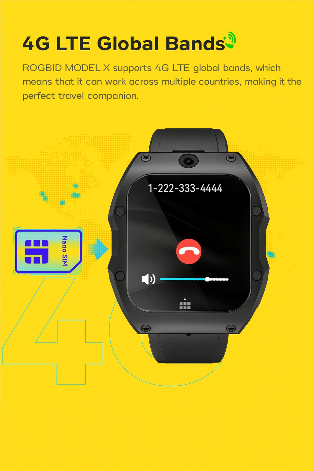 Rugged 4G LTE Smartwatch – Adventure Meets Luxury Design