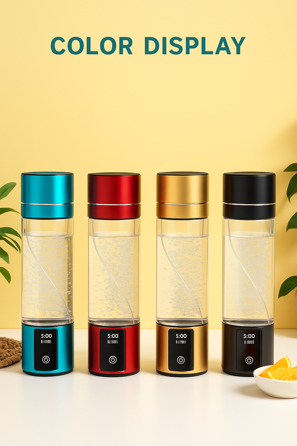 Hydrogen Water Bottle – 300ml | 5000ppb | UV Sterilization + Low-Frequency Tech + Wireless Charging