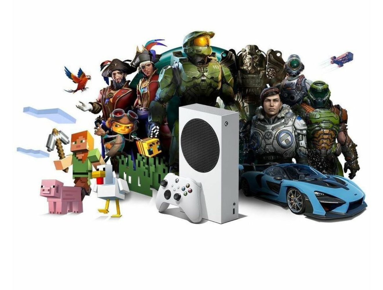 Microsoft Xbox Series S – Next-Gen All-Digital Gaming Console (512GB SSD, White)