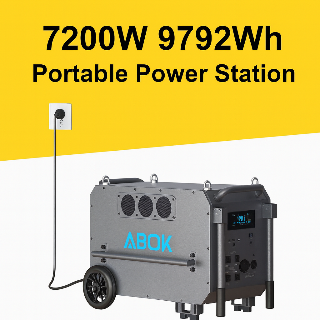 7200W LiFePO₄ Solar Generator – 9.8kWh Portable Power Station for Home Backup, RVs & Off-Grid Living