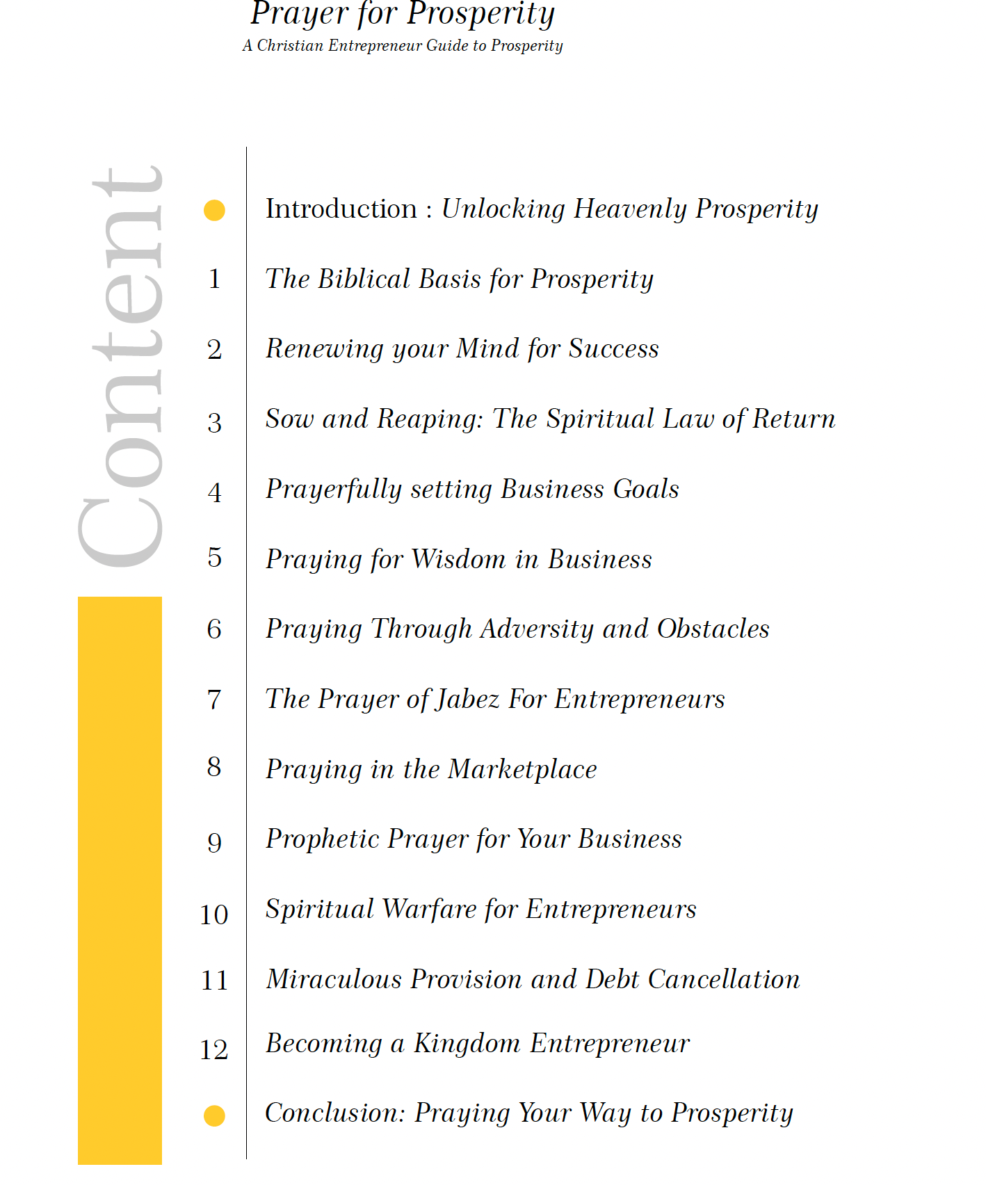 Prayer for Prosperity -  A Christian Entrepreneur's Guide to Prosperity