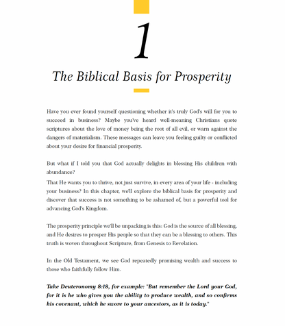 Prayer for Prosperity -  A Christian Entrepreneur's Guide to Prosperity