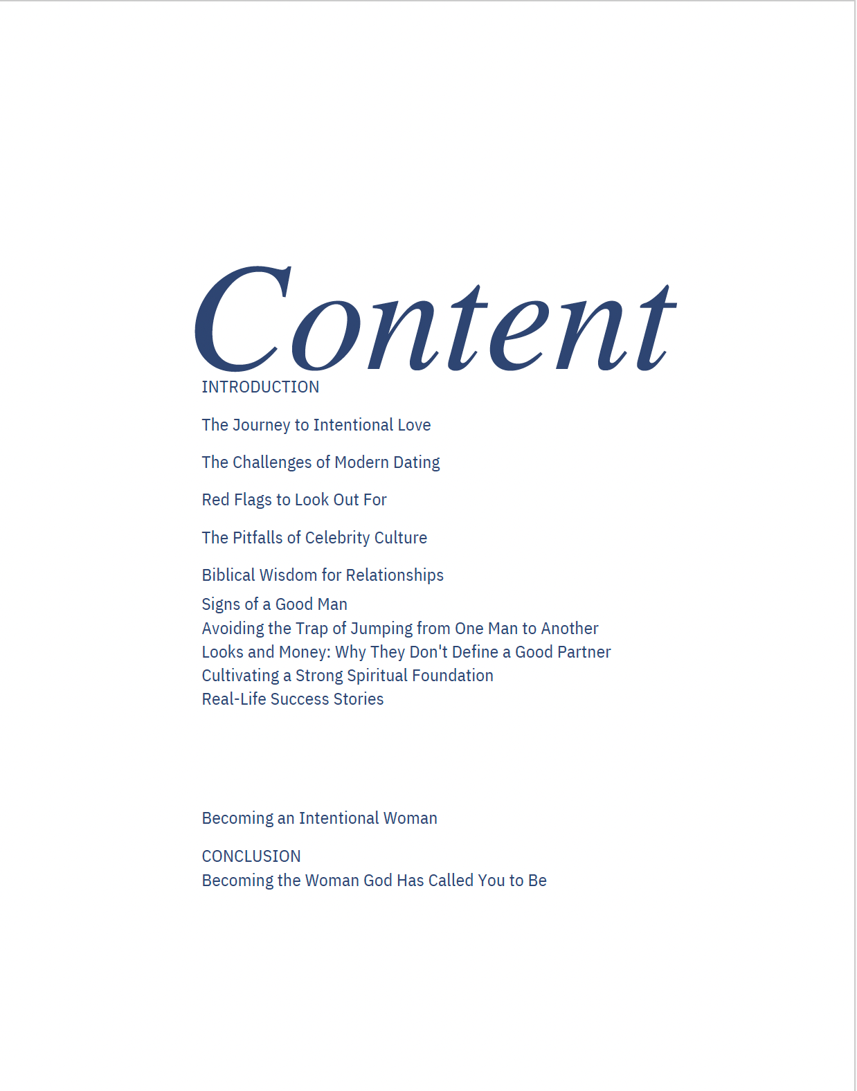 The Intentional Women's Guide - Finding the Right Partner in the Modern World