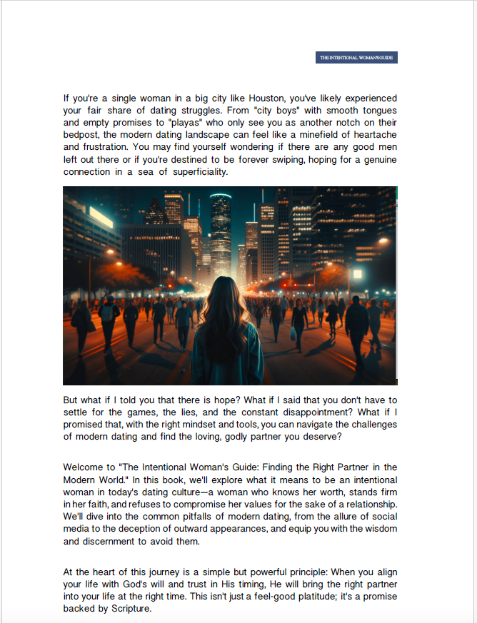 The Intentional Women's Guide - Finding the Right Partner in the Modern World