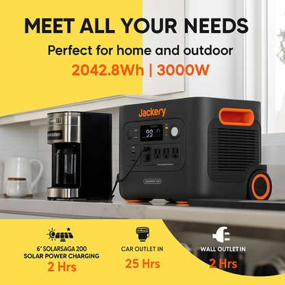 Jackery Explorer 2000 Plus Portable Power Station – 2042 Wh | 3000 W Output | Expandable Up to 12 kWh | LiFePO₄ Battery by Swag House Store