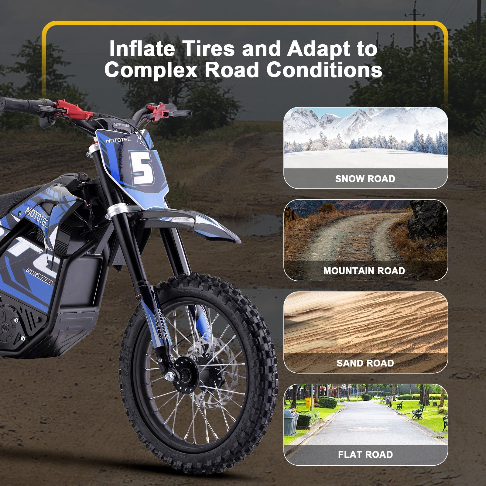 MotoTec Pro 60V 2000W Electric Dirt Bike by Swag House Store