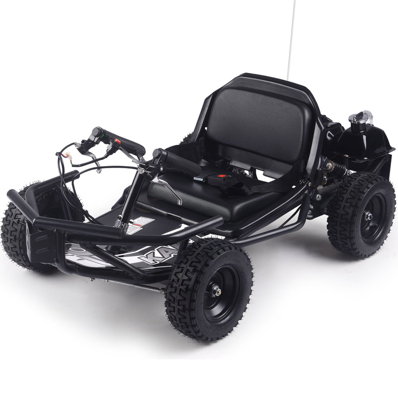 MotoTec Sandman Kids Gas Powered 52cc Go Kart Black