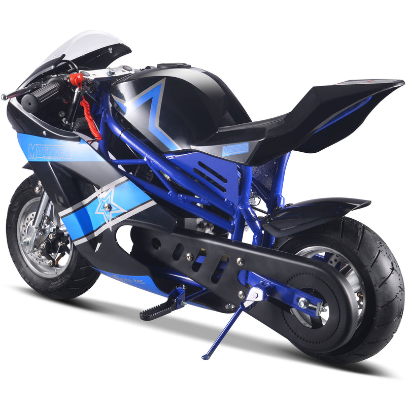 MotoTec Gas Pocket Bike GT 49cc 2-stroke Blue