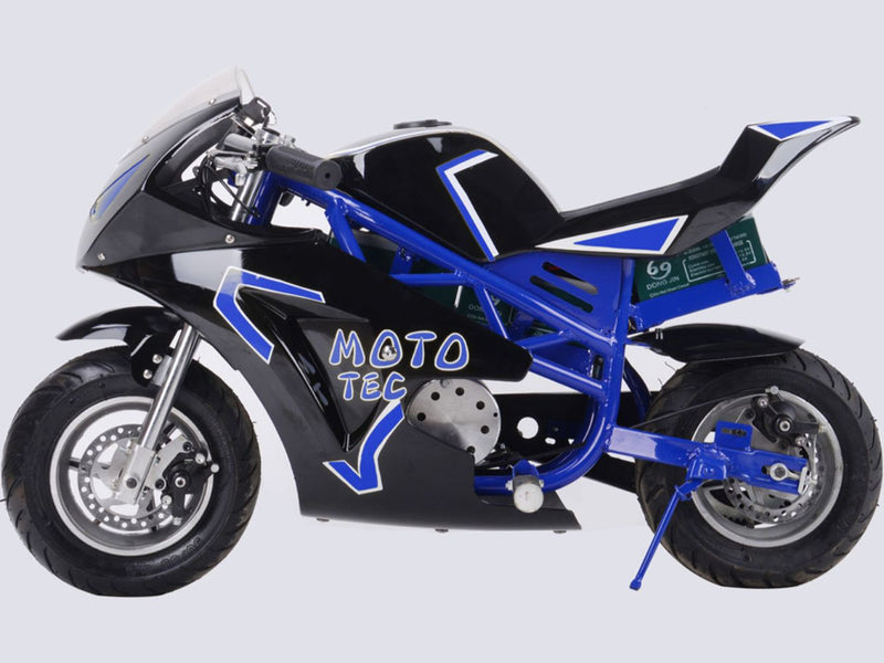 MotoTec Electric Pocket Bike GT 36v 500w Blue