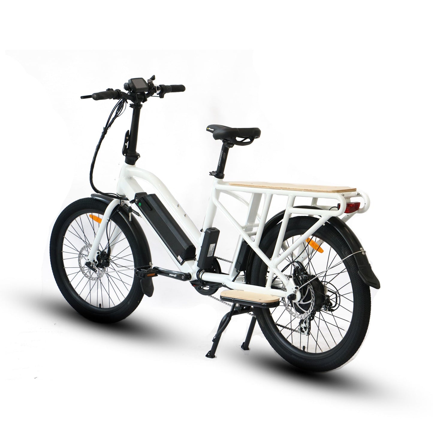 MAX-CARGO 2.0 24 Inch City Tire E Bike Dual Battery 80 Plus Miles Range 750W Rear Hub Motor