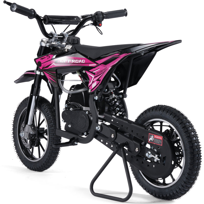 MotoTec Pioneer 49cc 2-Stroke Dirt Bike Pink