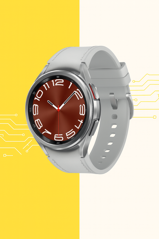Samsung Galaxy Watch6 Classic 43 mm Smartwatch – Silver – Bluetooth, AMOLED Display, Fitness & Wellness Tracking – Wear OS