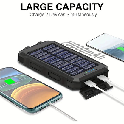 20,000mAh Solar Charger Power Bank with Fast Charging and Super Bright Flashlight Swag House