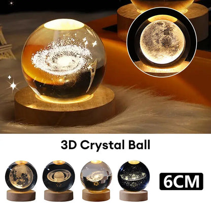 Enchanting 3D Moon Crystal Ball Swag House