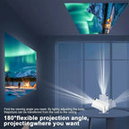 Magcubic HY300 Auto Keystone Correction Portable Projector, 4K/ 200 ANSI Smart Projector with 2.4/5G WiFi, BT 5.0, 130 Inch Screen, 180 Degree Flip, Round Design, Home Video Projector Swag House
