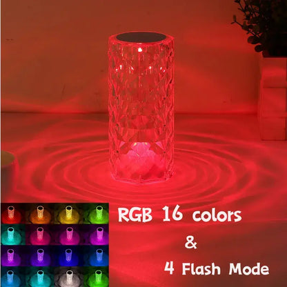 Color Changing Crystal Table Lamp with Remote and Touch Control Swag House