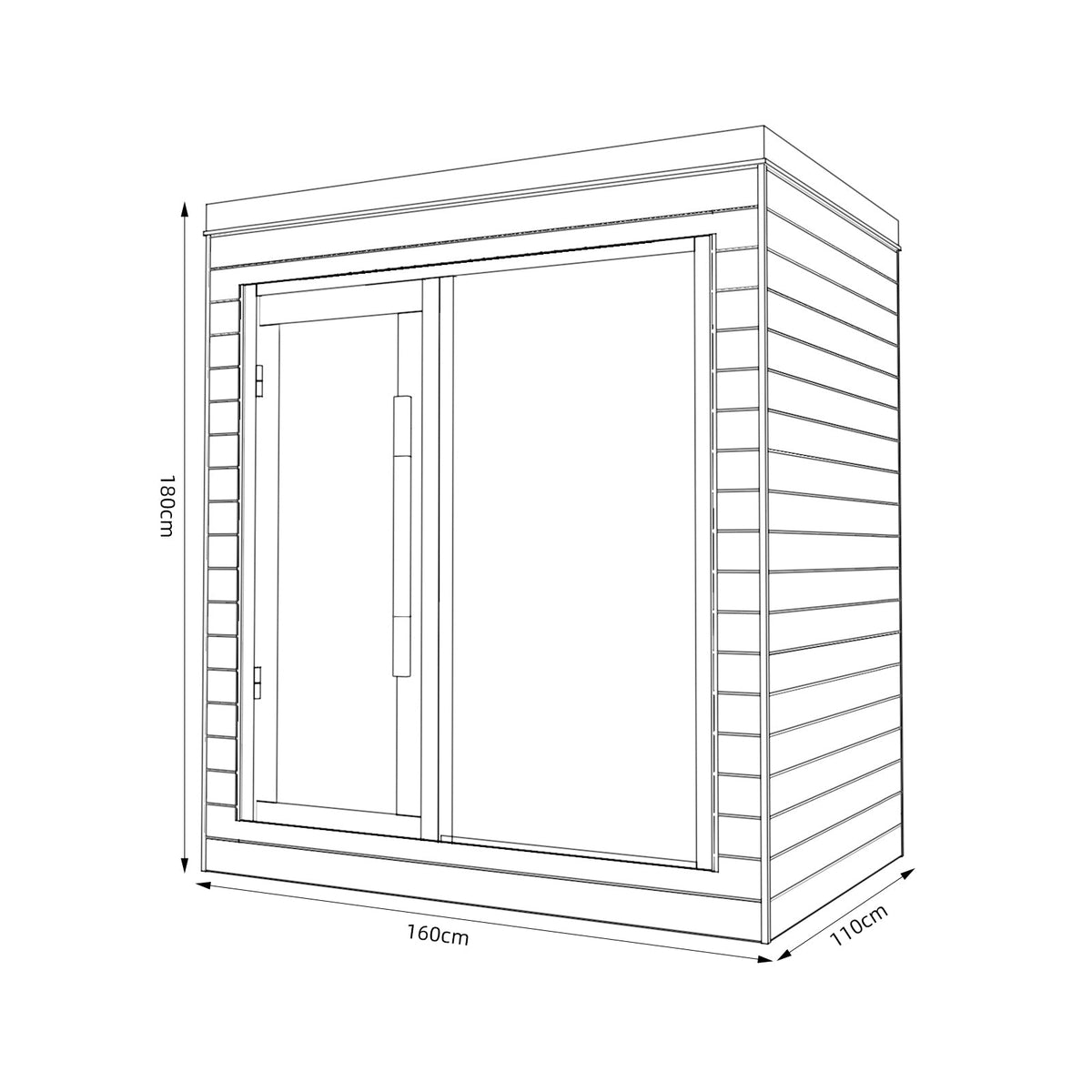 SAUNA EVOLUTION®  Indoor Full Spectrum Luxury Single-Layer Bench Cabin Sauna Luna - 2