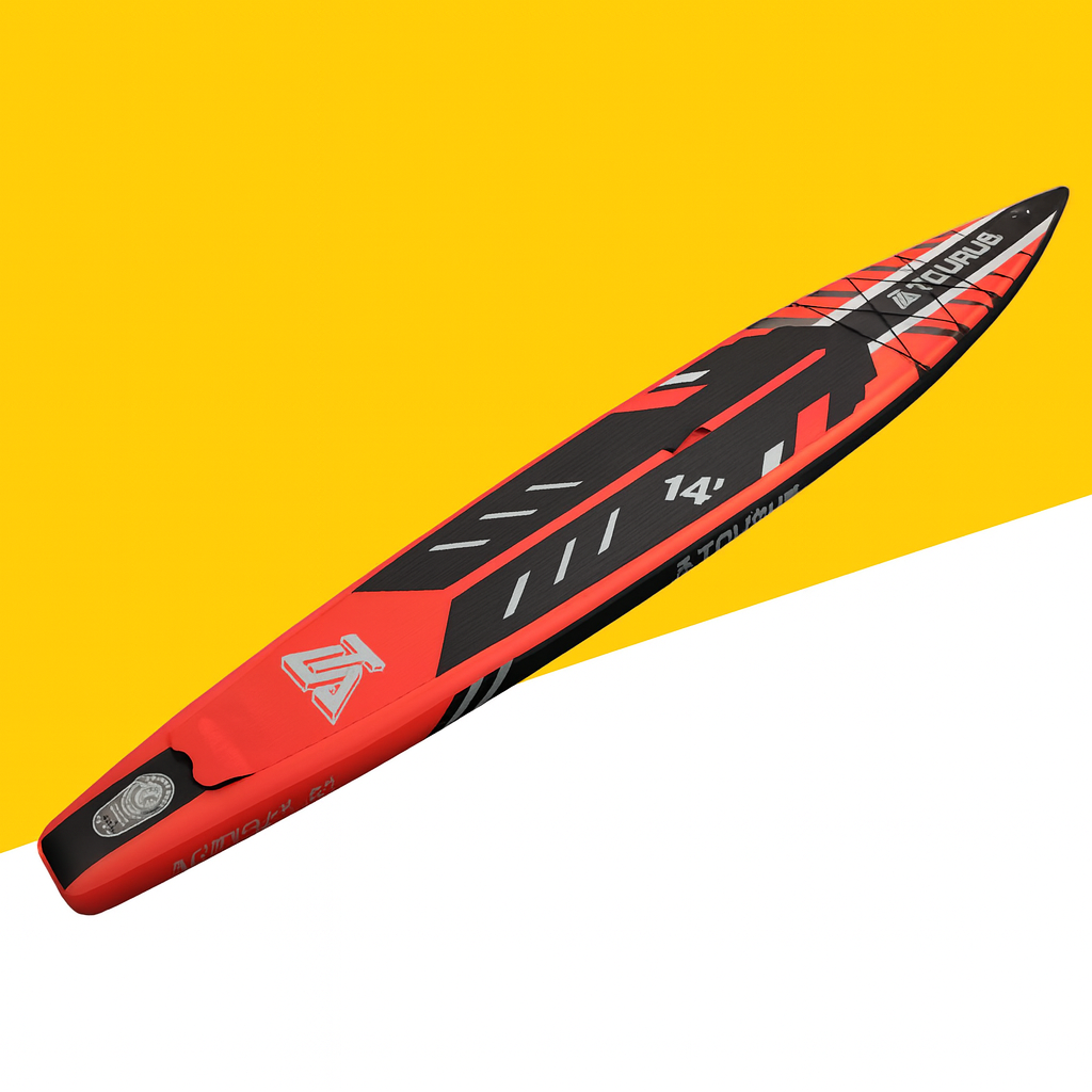 14’ Inflatable Race Paddle Board – Premium Performance (5-Year Warranty + Full Kit)