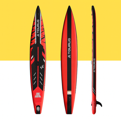 14’ Inflatable Race Paddle Board – Premium Performance (5-Year Warranty + Full Kit) by Swag House Store