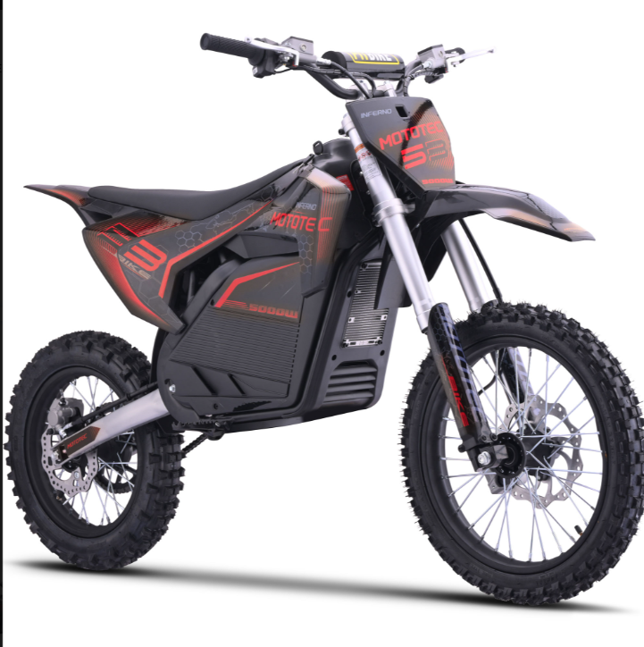 MotoTec Pro 72V 5000W Electric Dirt Bike – 50 MPH Top Speed, 40 Mile Range