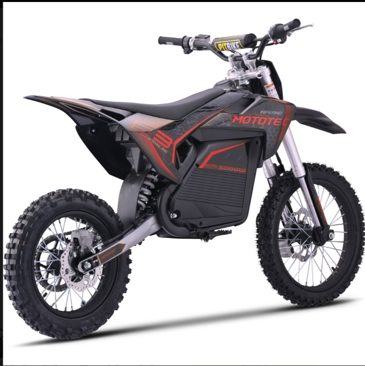 MotoTec Pro 72V 5000W Electric Dirt Bike – 50 MPH Top Speed, 40 Mile Range
