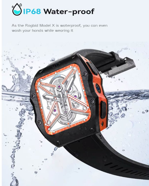 Rugged 4G LTE Smartwatch (Unisex, Adult) – Waterproof, Dual Camera, GPS & App Support