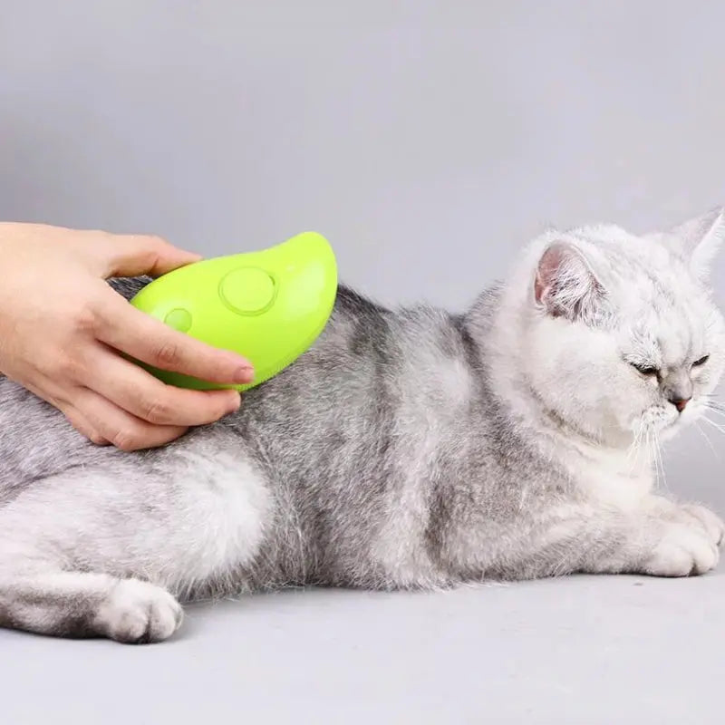 Cat Steam Grooming Brush with Soft Silicone Bristles Swag House