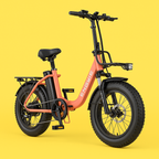 Foldable Electric City Bike – 750W Motor, 52V 13Ah Battery, 20” Fat Tires, Step-Thru Utility E-Bike (Upgraded 2.0 Version)