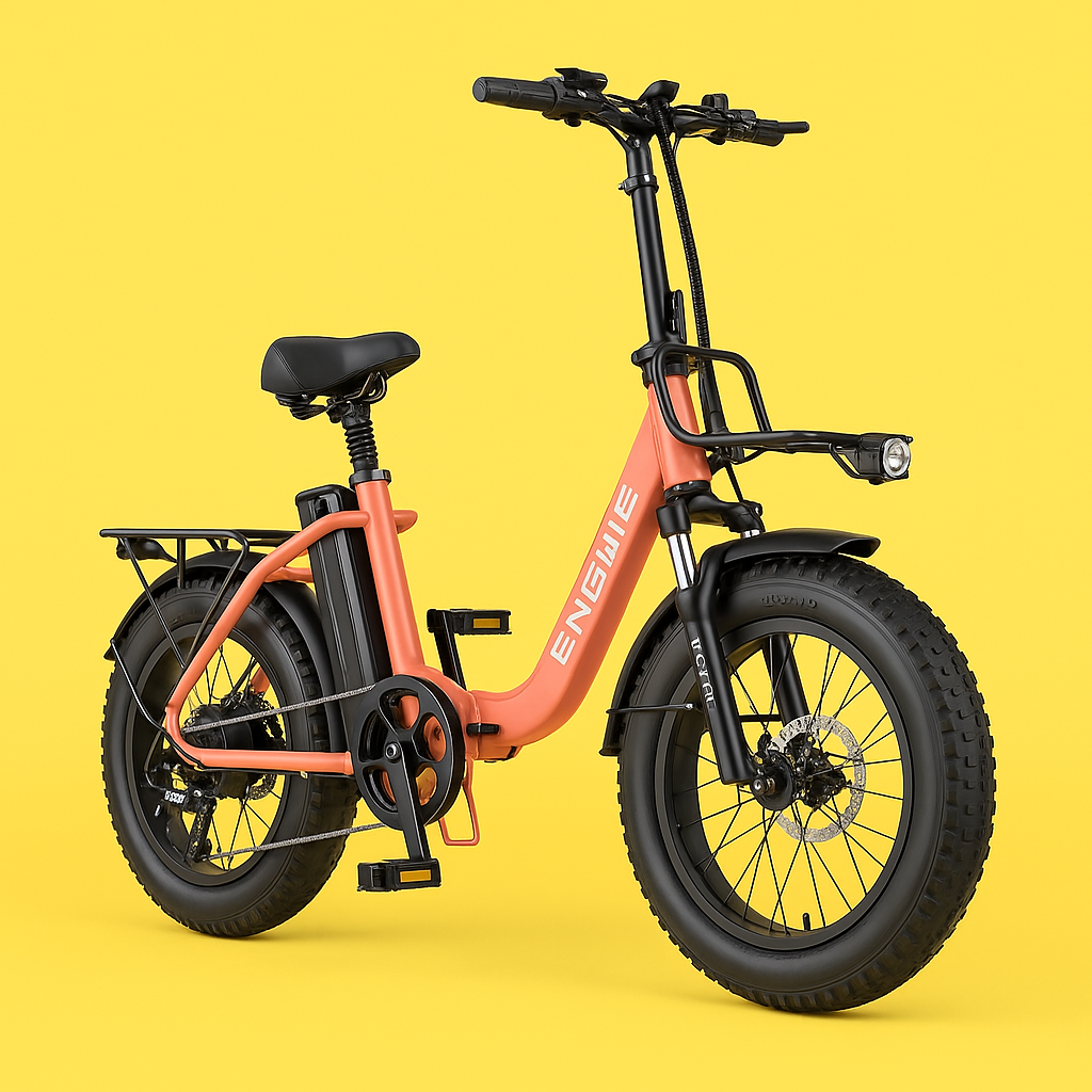 Foldable Electric City Bike – 750W Motor, 52V 13Ah Battery, 20” Fat Tires, Step-Thru Utility E-Bike (Upgraded 2.0 Version)