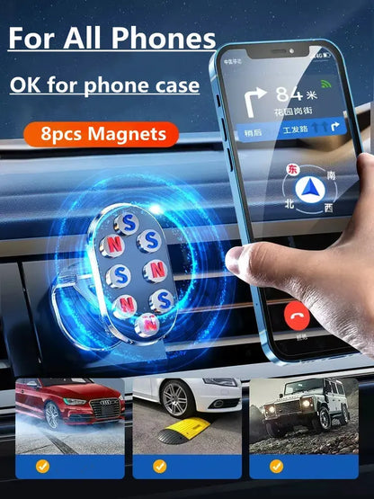 360-Degree Adjustable Magnetic Car Phone Holder Swag House