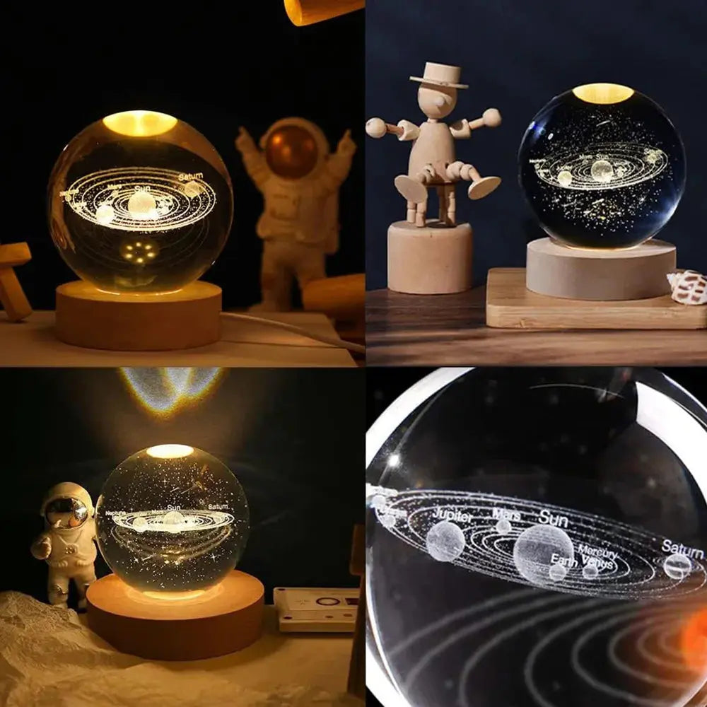 Enchanting 3D Moon Crystal Ball Swag House