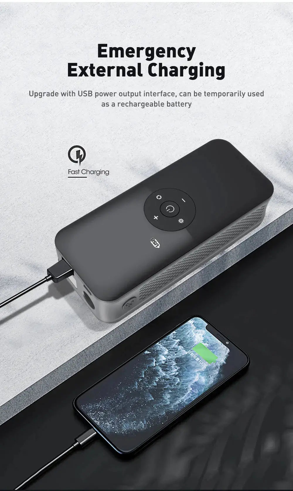 Electric Cordless Tire Inflator Pump