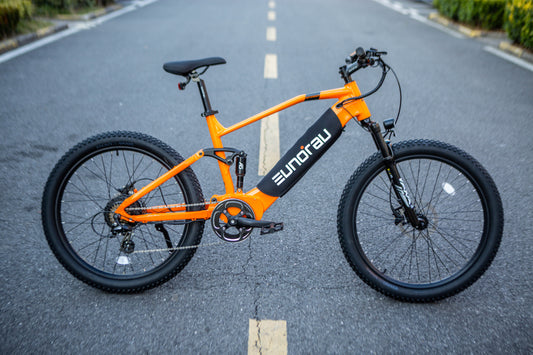 Defender 27.5x3.0 Electric Bike 500W Rear Motor Aluminum Frame Front Suspension 20 MPH 40 Mile Range Samsung Battery