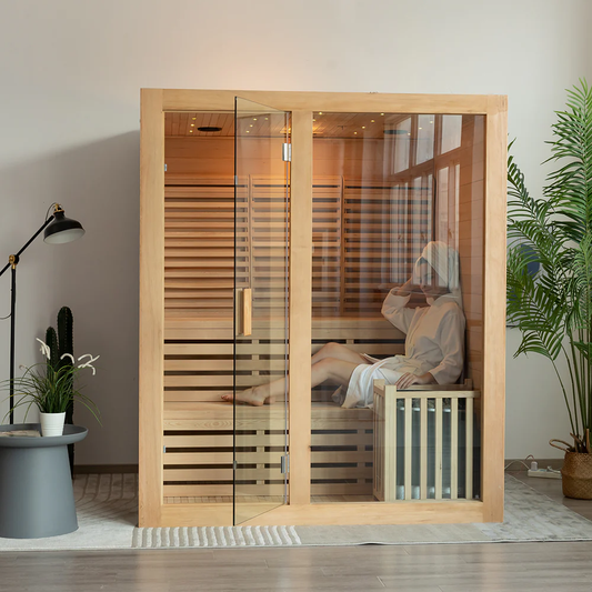 SAUNA EVOLUTION®  Canadian Indoor Ozone Saunas And Steam Room For SPA Center Glass 08